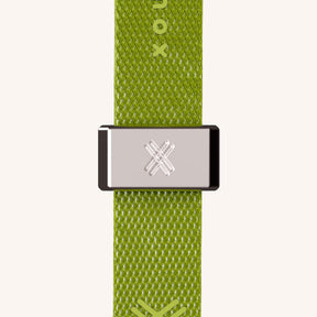 Handykette mit Schmalem Gurt in Sunny Lime Clear + Olive