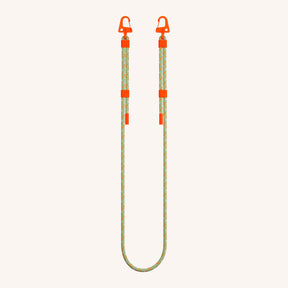 Phone Strap Carabiner Rope in Orange Camouflage Total View | XOUXOU