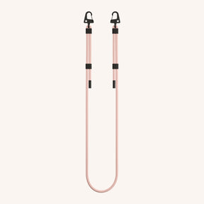 Phone Strap Carabiner Rope in Powder Pink Total View | XOUXOU