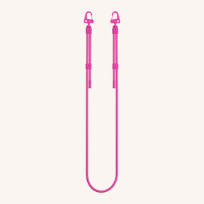 Phone Strap Carabiner Rope in Power Pink Total View | XOUXOU
