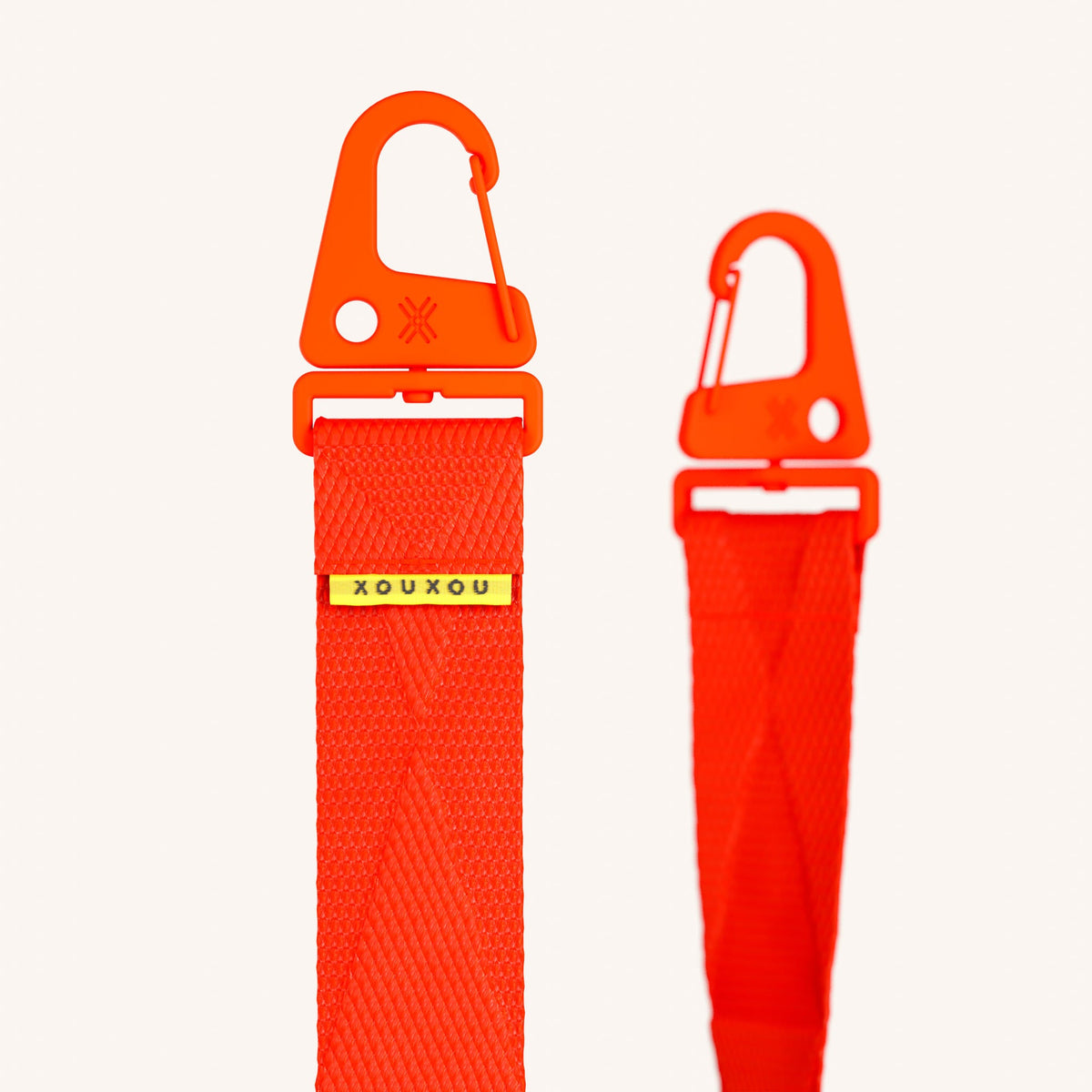 Phone Strap Lanyard in Neon Orange Detail View | XOUXOU