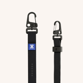Phone Strap Slim Lanyard in Black Detail View | XOUXOU
