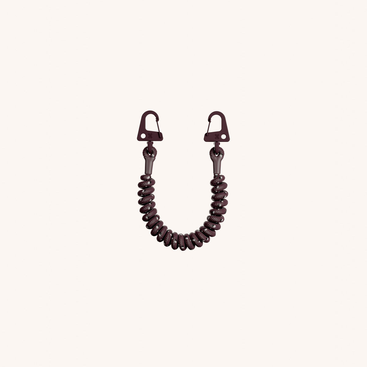 Phone Strap Spiral Rope in Burgundy Total View | XOUXOU