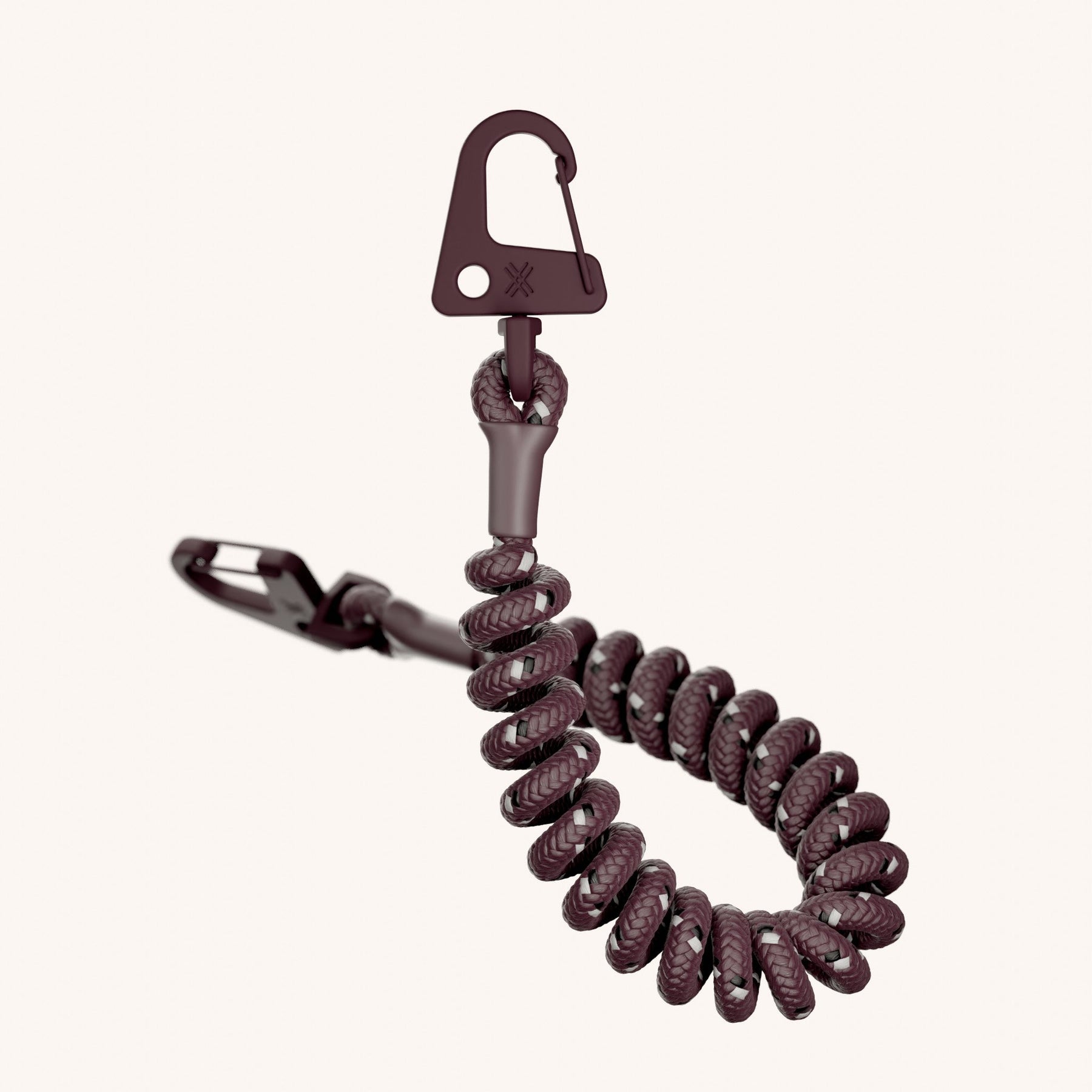 Phone Strap Spiral Rope in Burgundy Detail View | XOUXOU