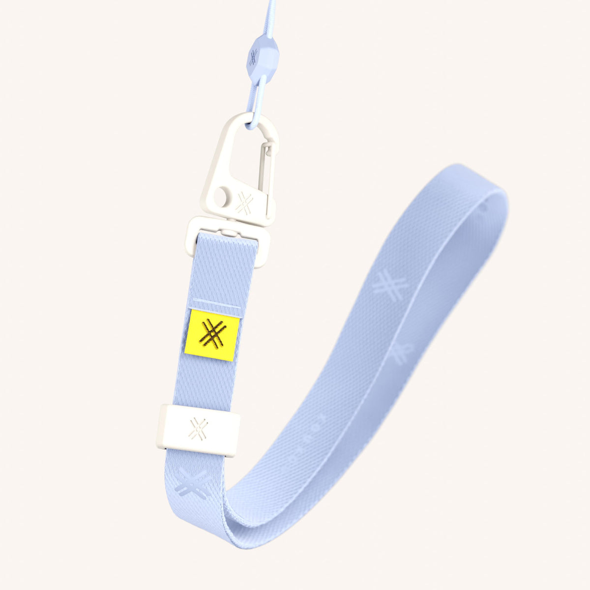 Phone Strap Wrist Strap in Baby Blue Detail View | XOUXOU