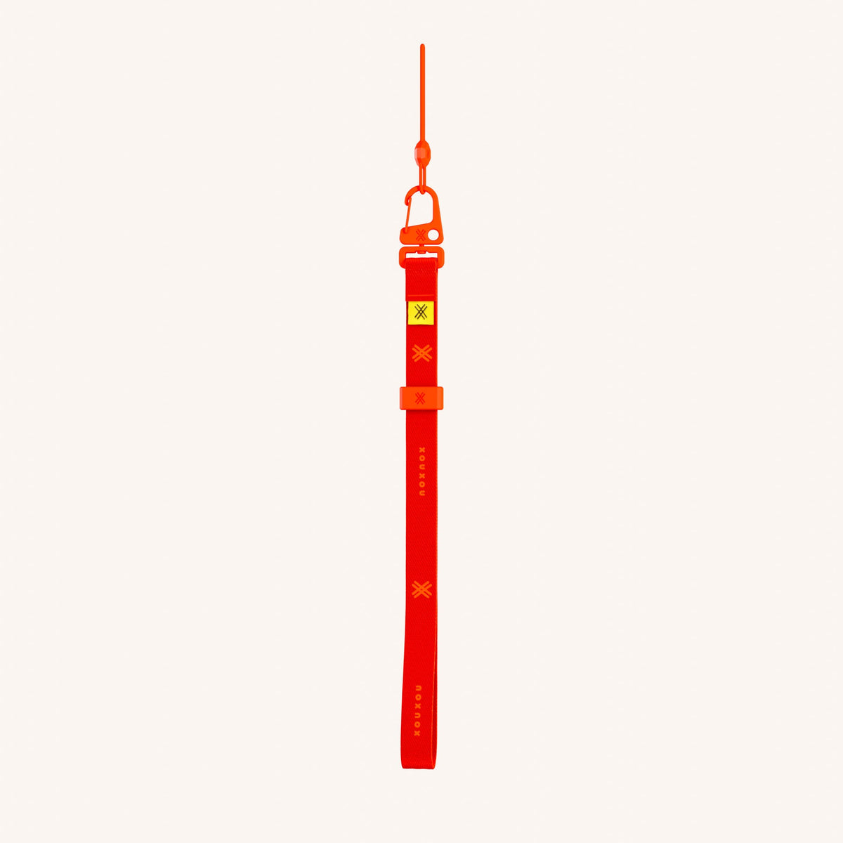 Phone Strap Wrist Strap in Neon Orange Total View | XOUXOU