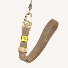 Phone Strap Wrist Strap in Taupe Detail View | XOUXOU