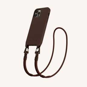 Phone Necklace with Carabiner Rope in Earth