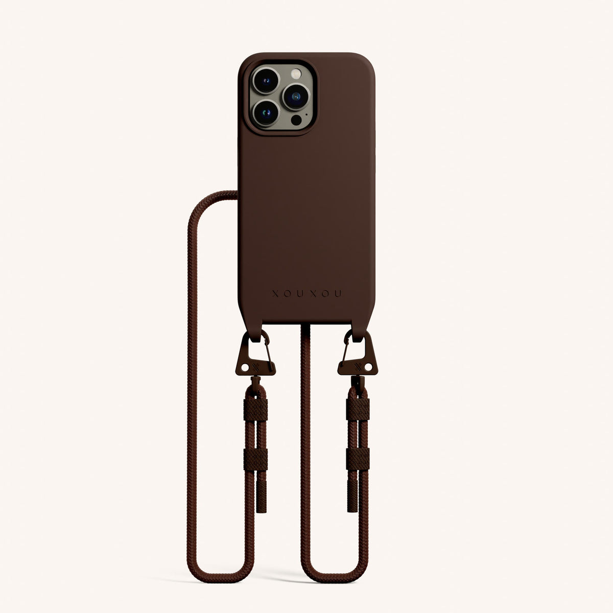 Phone Necklace with Carabiner Rope for iPhone 13 Pro with MagSafe in Earth Total View | XOUXOU #phone model_iphone 13 pro