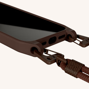 Phone Necklace with Carabiner Rope in Earth