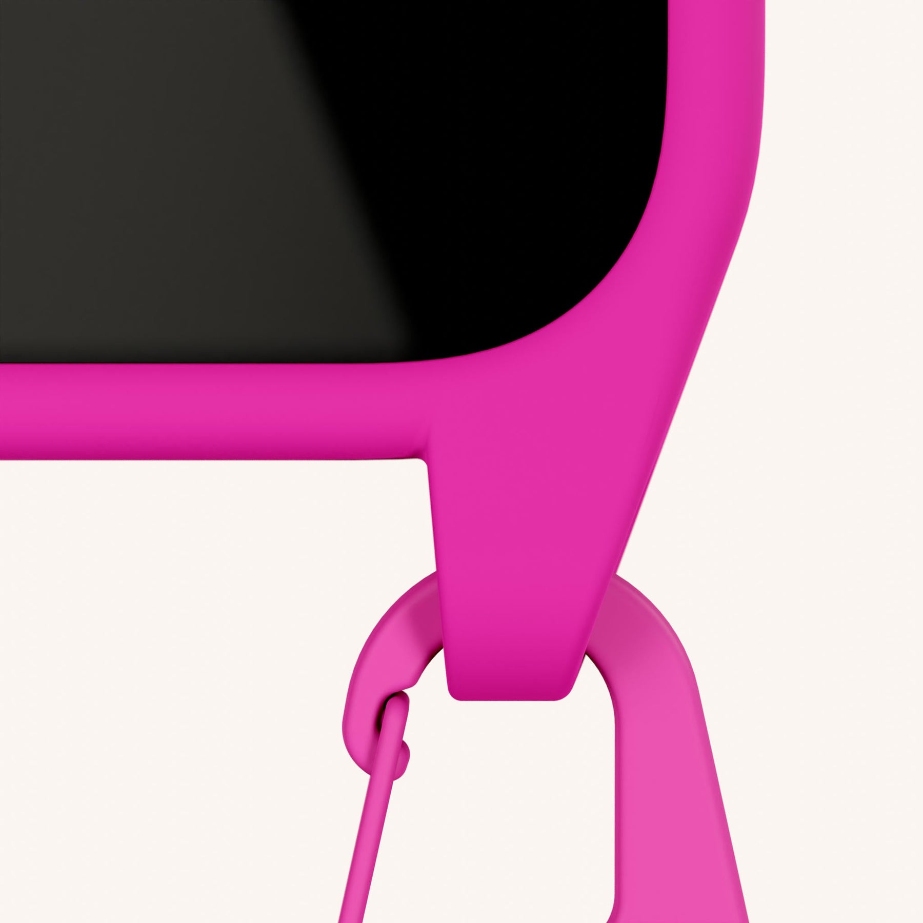 Phone Necklace with Carabiner Rope in Power Pink