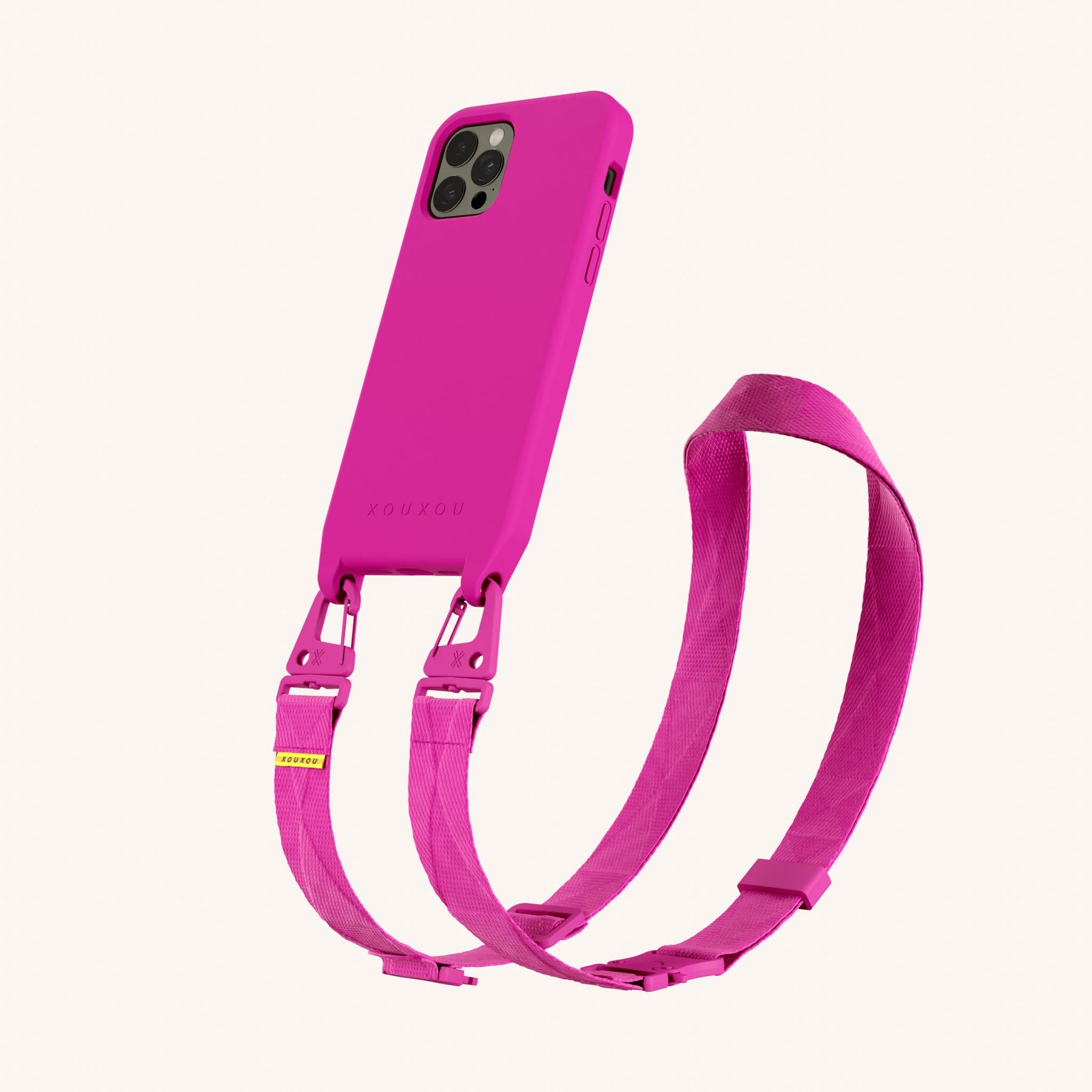 Phone Necklace with Lanyard in Power Pink