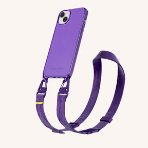 Phone Necklace with Lanyard in Purple Clear