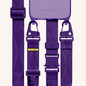 Phone Necklace with Lanyard in Purple Clear