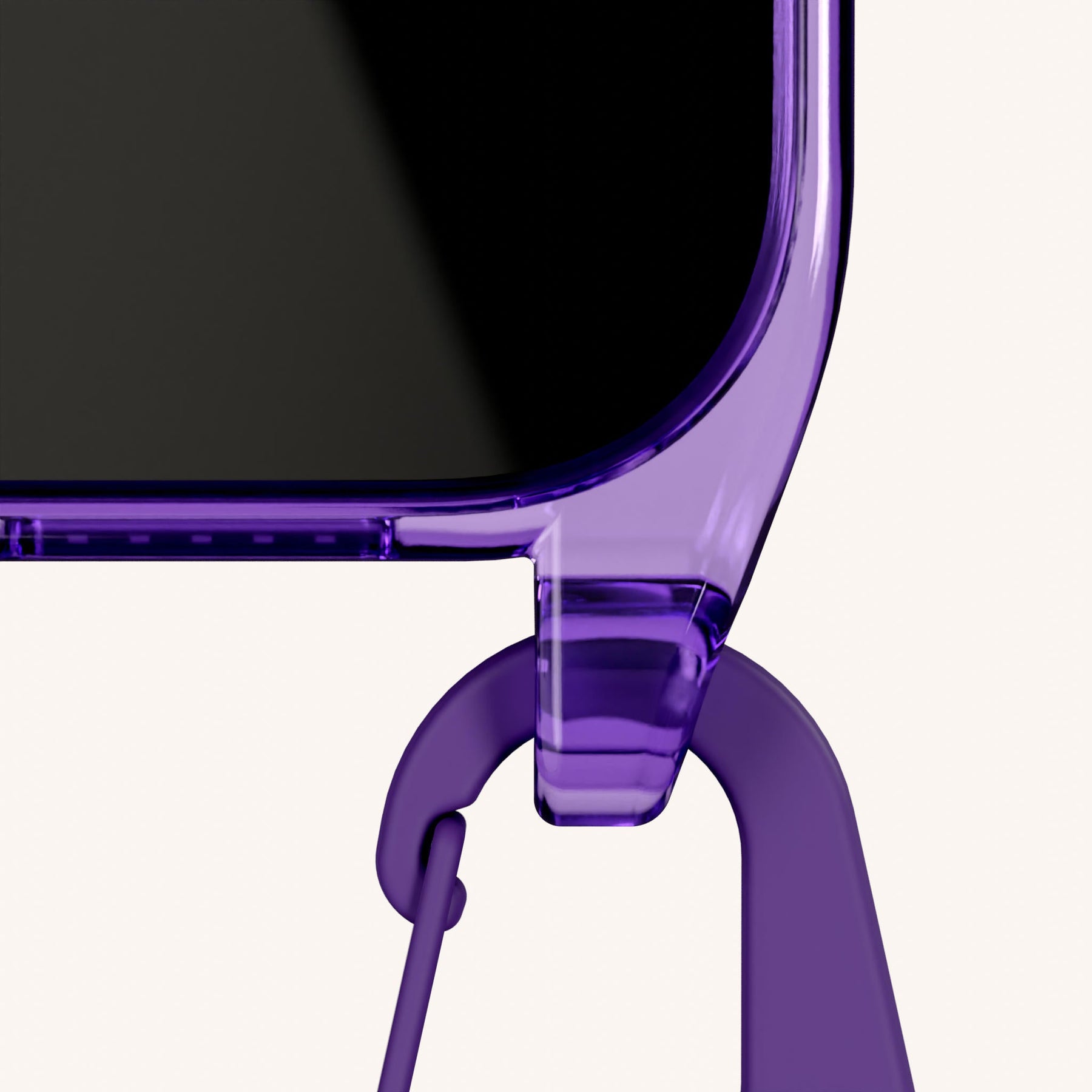 Handykette mit Gurt in Violett transparent