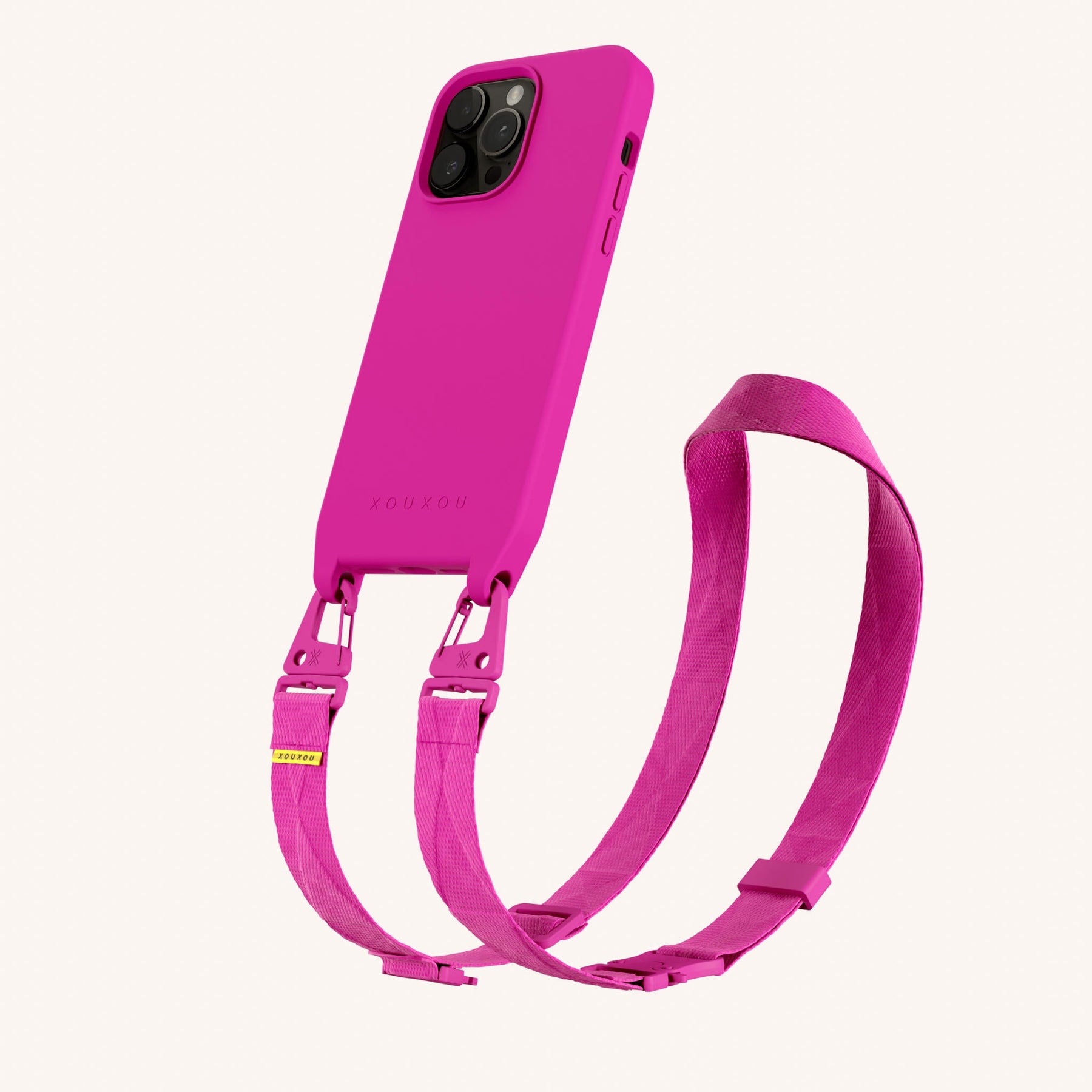 Phone Necklace with Lanyard in Power Pink