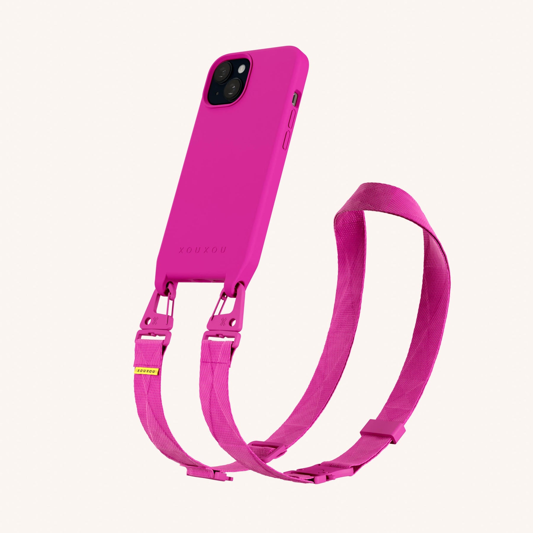 Phone Necklace with Lanyard in Power Pink